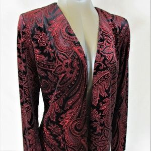 XSCAPE womens Medium VELVET GLITTER jacket (B3)E1